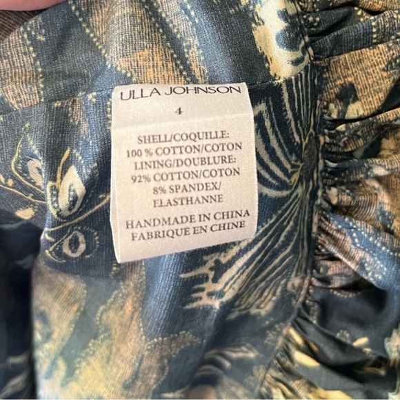 Ulla Johnson Kaia Floral Cotton Dress Sleeveless Waimea Womens Size 4 - Picture 10 of 12